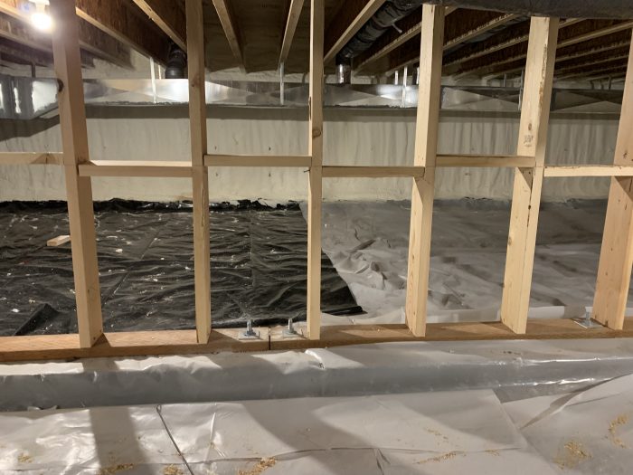 Radon mitigation in crawlspace